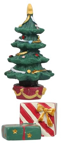 Weihnachtsbaum Aquarium Deko aus Kunstharz, 1 Satz, Bunt