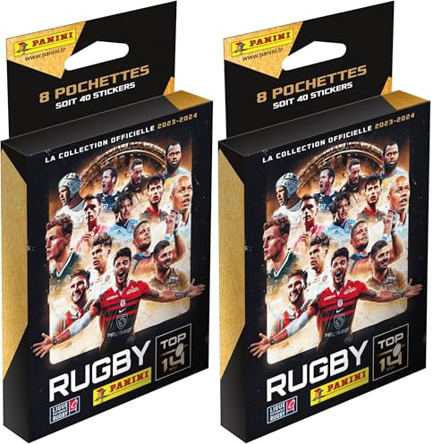Panini RUGBY TOP 14 2023-2024 Blister 8 pochettes (Lot de 2)