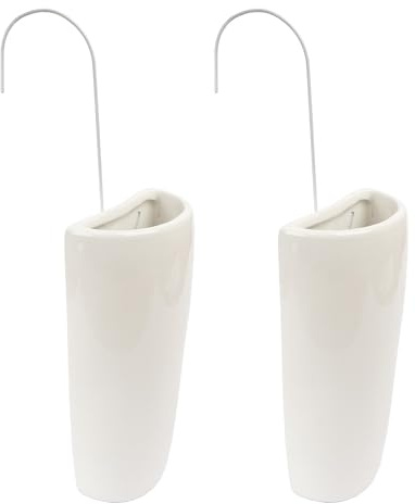 NAVOYS | Ceramic Radiator Humidifier – Hanging Water Evaporator with Hook | No Electricity Required | Silent Air Moisturiser for Dry Rooms | Plants & Home Use (White, 18.5cm)