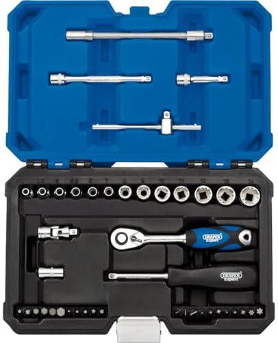 Draper Expert 43 Piece 1/4 Drive Bi Hex Socket and Screwdriver Bit Set Metric