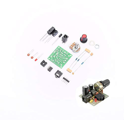 DEVMO LM386 Super Mini Audio Amplifier DIY Kit Board 35x37mm 3-12V - Unsoldered