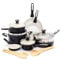 GreenPan CC002639-001 Rio PFAS Free Ceramic Non-Stick Cookware Pots and Pans Set, Black & Cream