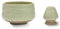 TEANAGOO Chawan Matcha Tea Bowl and Matcha Whisk Rest, Chasen Holder MB-6, 18OZ / 510 ML, Matte Light Green with Black Seam, 2 pcs/Boxes.Handle Mixing Wisk Stand, Match Sifter Whisker Handmade Brush