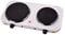 Melchioni Family Hornillo COOK2, con 2 Placas Eléctricas Independientes de 15 y 18 cm, Termostato Ajustable, Potencia 1000W y 1500W, Resistente a la Temperatura Cocina de Camping, Hierro, Blanco