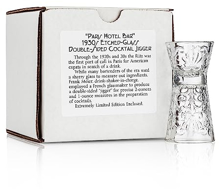 1930s Paris Crystal Double-Sided Cocktail Jigger (Gift Box)