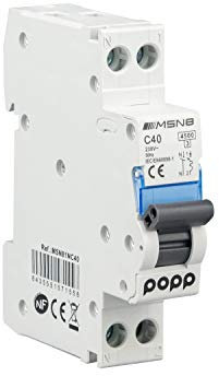 POPP® Interruptor Automático Magnetotérmico industrial CURVA C DPN SERIE MSN81NC 6A 10A 16A 20A 25A 32A 40A (DPN, 40A)