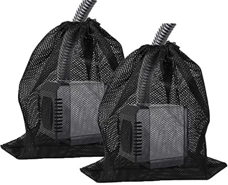 2 Pack Pump Barrier Bag Pond Pump Filter Bag with Drawstring Large Pump Mesh Bag Home Accessory Fish Pond Filter Bag,18.5x18.5 Inch