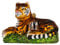 Liegender Tiger, Weihnachtsbaumschmuck aus mundgeblasenem Glas