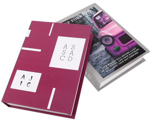 Buchmodell 2 Stück 22 bis 26cm Papier Fotorequisite für Fotohintergrund | Moderne Schlichte Optik, Glatte Oberfläche, für Zuhause und Teestube als Dekoratives Zufälliger Stil