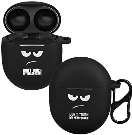 kwmobile Silicone Case Compatible with Google Pixel Buds Pro Case Cover - Don't Touch My Headphones White/Black/Black