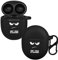 kwmobile Hülle kompatibel mit Google Pixel Buds Pro Hülle - Silikon Kopfhörer Schutzhülle Case Cover Weiß Schwarz Schwarz