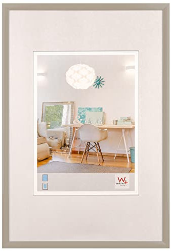 walther design New Lifestyle KV045T Cadre Photo en Plastique, 30 x 45 cm, Gris
