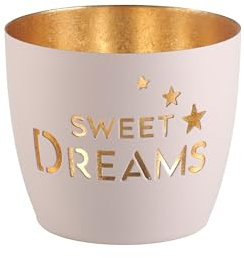 Windlicht Madras Sweet Dreams pastellflieder/Gold Eisen Höhe 8,5 cm