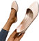 Minetom Damen Pumps Pointed Toe Kunstleder rutschfest Business Büro Flache Schuhe Ballerinas Elegant Bequem Hochzeit Abend Party Braut Schuhe A1 Rosa 38 EU
