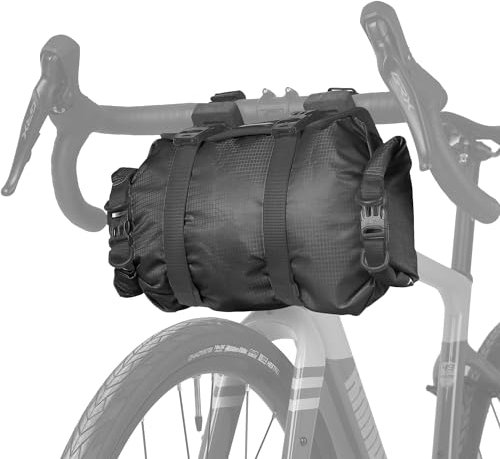 Rhinowalk Fahrrad Lenkertasche Wasserdicht 12L Fronttasche Lenkerrolle Fahrradtasche für Lenker Bikepacking Roll Bag Schultertasche Aufbewahrungstasche