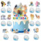 25 Stück Kuchen Deko Happy Birthday Tortendeko Cake Toppers Deko Geburtstag Jungen Mädchen Tortendek Birthday Party Dekoration Cartoon Cake Toppers zum Kinder (H)