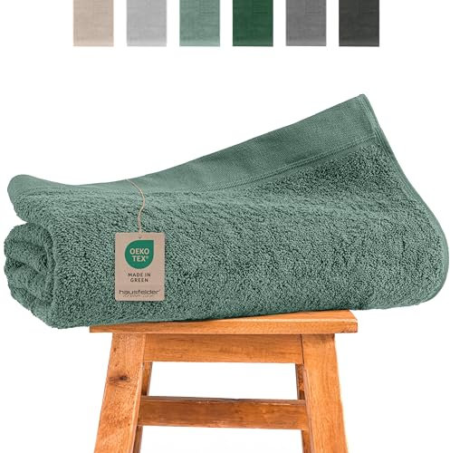 Hausfelder Saunahandtuch XXL 100x200 cm, Sauna Handtuch groß, Damen und Herren Saunatuch, 100% Baumwolle (Hellgrün, Saunatuch XXL 100x200cm)
