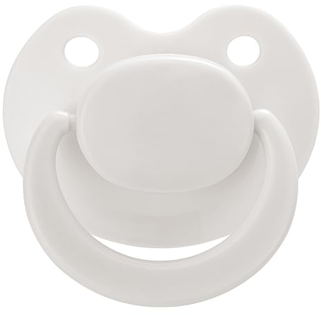 Somniumnight Ersatz Silikon Schnuller für Erwachsenen: groß Schild Großem Sauger Pacifier für Anxiety - zerlegbar und wieder zusammensetzbar zur Reinigung Geschenk für Paare Weiß