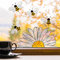 Fensteraufkleber Sonnenblumen und Bienen, 30x40 cm Fensterbilder Frühling Sommer, Suncatcher Sticker, Fenstersticker Blumen Wiederverwendbar, Fenster Deko Sticker für Kinderzimmer, Fensterdekoration