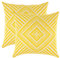 TreeWool Dekorativer Kissenbezug (50 x 50 cm, Gelb) Kaleidoskop Design 100% Baumwolle (2er Pack)