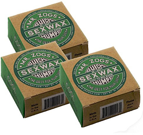 Sex Wax Quick Humps Coconut (Choose Temperature) (3X Cool to Mid Warm, 3 Pack)