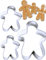 HOMETOOLS.EU® 3x Ausstechformen Pfefferkuchen-Mann, Lebkuchen-Figuren, Edelstahl, 3er Set