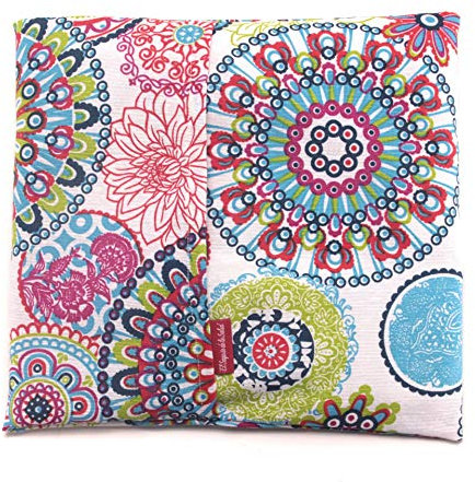 Saco Térmico de Semillas para microondas Aroma Lavanda, Azahar o Romero para aplicar Calor seco Natural con funda lavable Flores Multicolor (Lavanda, L (28 x 26 CM))