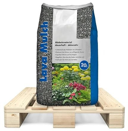 Hamann Lava-Mulch Anthrazit 16-32 mm 800 l - Abdeckmaterial dauerhaft dekorativ