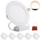 Greenclick LED Einbauleuchten Dimmbar 230V, 5 x 12W 960LM Einbaustrahler Flach 13mm Einbauspots IP44 Deckenspots mit Trafo Spotlight Set für Bad, Wohnzimmer, Küche, Neutralweiß 4000K Rund Panel