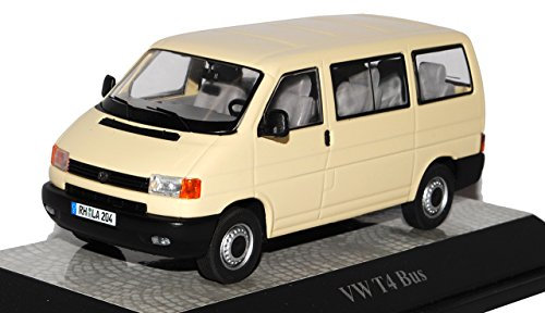 Premium Classixxs Volkwagen T4 Transporter Personen Elfenbein Taxi Beige 1990-2003 1/43 Modell Auto mit individiuellem Wunschkennzeichen