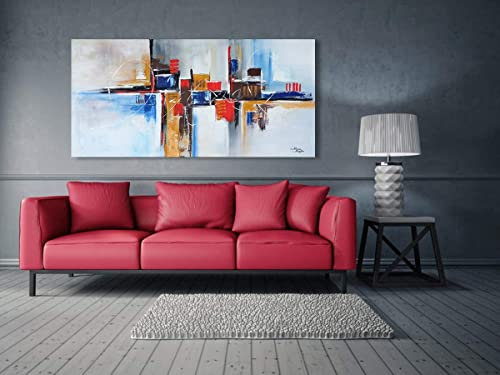 Monica Mirafiori I 140x70 cm I Tableau Peint à la Main I Modèles Tableau I Peintre Moderne I Tableaux Peintures I Toile sur Cadre en Bois