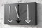 Licht-Erlebnisse Design Kleiderhaken Flur 3 Haken Pfeile Push Funktion 30 x 20 cm Schwarz Weiß Wandgarderobe BIRAN