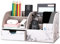 KINGFOM Büro Zubehör Schreibtisch, büroset schreibtisch set (Halb Pu-grauer Marmor)