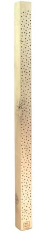 Bienenhotel Stamm Insektenhotel Wildbienen Eiche Massivholz Hartholz Wildbienenhotel Nisthilfe Bienen (Natur unbehandelt, 150 cm)