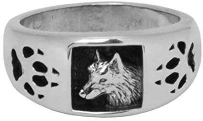 Silver Fox Indianerschmuck Wolfsring Navajo Style Westernschmuck Wolf Indianerring Ring