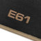 online-fussmatten OFM-Q300_E61-308 Passform Velours-Fußmatten mit Bestickung E61 und Rand in Beige