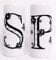 S & P Flowers Butterflies Salt & Pepper Porcelain Round Cylindrical Ceramic Salt & Pepper Pots Cruet Set Hand Decorated in UK