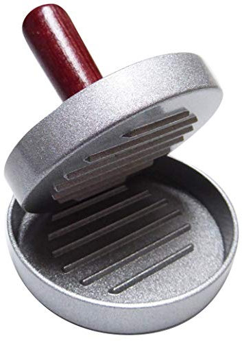 Just-BBQ 4260264087346 Burgerpresse, Edelstahl, Schwarz