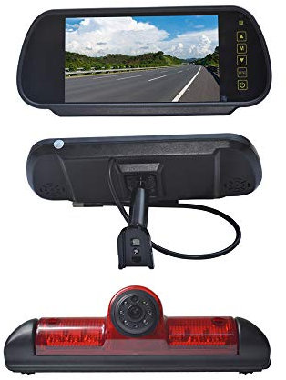 Vardsafe VS5057R 7 Inch Replacement Rear View Mirror Screen & Reversing Camera for Fiat Ducato/Peugeot Boxer/Citroen Jumper Relay