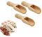 WEISHA Lot de 3 cuillères à sel en bois avec manche rond - Mini cuillère à épices en bois - Petite pelle à sel de bain - Cuillère à café - Cuillère à sel - Cuillère à lait en poudre
