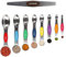 Magnetic Measuring Spoons Sets of 9, ProChosen Dual Sided Stainless Steel Stackable Teaspoon Tablespoon with Colorful Scale and Leveler, Fits in Spice Jars for Measuring Dry and Liquid Ingredients
