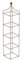 ELEO Rankobelisk Catania groß rostoptik - 160x34 cm Rankhilfe eckig aus Metall für den Garten handgeschmiedet Schmiedeeisen rost Edelrost - Pflanzenstütze dekorativ und praktisch für Pflanzen draußen