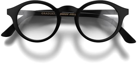 LONDON MOLE® Graduate blaulichtschutzbrille | Coole runde pantoförmige blaue blocker | Antiaugenbelastung für bildschirme | Herren damen unisex | Federscharniere