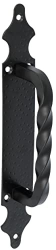 Gedotec Torgriff Vollmetall | 1 Stück Falttüren-griffe Möbel | Länge: 280 mm | HONGAR | Möbelgriffe schwarz matt Optik - klassisches Design | Stossgriff Schubladengriffe Küchengriffe Türgriffe