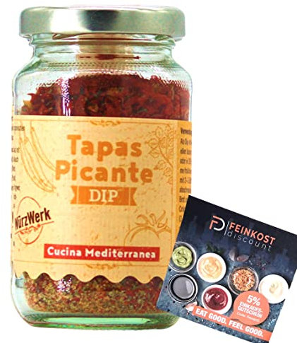 Tapas Picante DIP 60g Gewürzmischung | mit Rezeptheft | Würzwerk spanische Küche