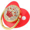 Baby Schnuller Ultra Light Soft Bling Silikon Neugeborenen Schnuller für 6-18 Monate Säugling für Gestillte Babys, Glow in The Dark Schnuller, Baby Mädchen Schnuller(Rot)