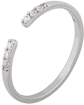 cai Damen Ring 925/- Sterling Silber Glänzend Zirkonia weiß 274270226