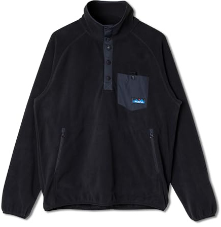 KAVU Teannaway Pullover in Pile da Uomo con Collo a Lupetto - Nero - M