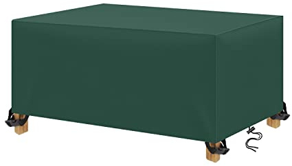 AXFZZRS Gartenmöbel Abdeckung 420D Oxford, 210x90x90cm Grün Wasserdicht & Winddicht, Abdeckhaube für Gartentische und Loungemöbel, UV Beständig, Winterfest