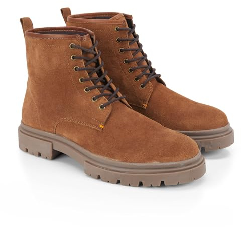 Silver Street London Men's Greenwich Suede Ankle Lace up Boot, Tan, 9